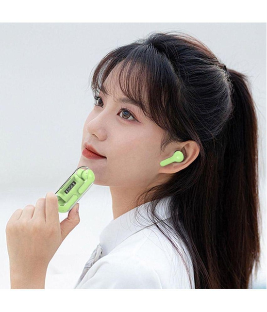 COREGENIX Slide Digitaldisplay Bluetooth True Wireless (TWS) In Ear 30 Hours Playback Low Latency IPX5(Splash & Sweat Proof) Green