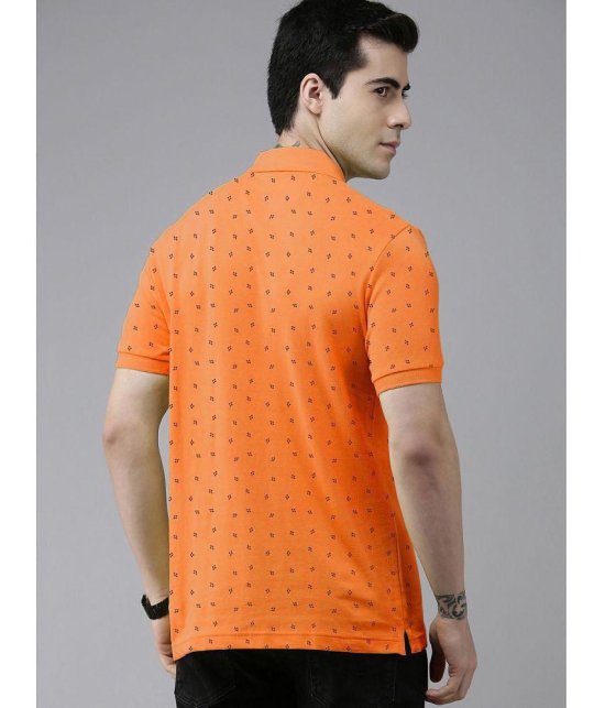 ADORATE - Orange Cotton Blend Regular Fit Mens Polo T Shirt ( Pack of 1 ) - None