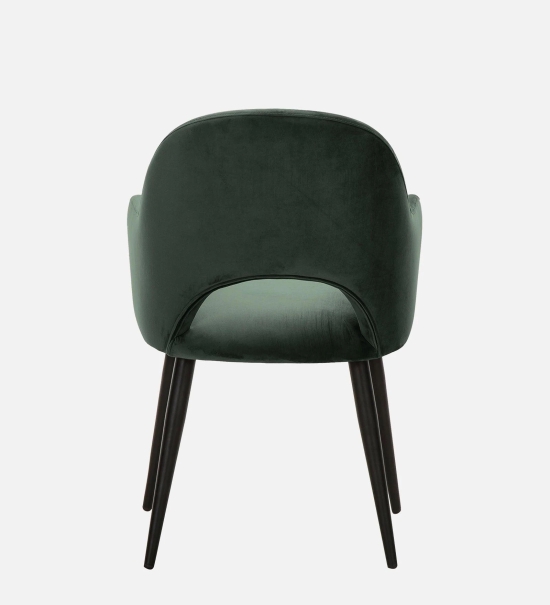 RAMS DINING AND ARM CHAIR DARK GREEN  WITH BLACK-Dark Green