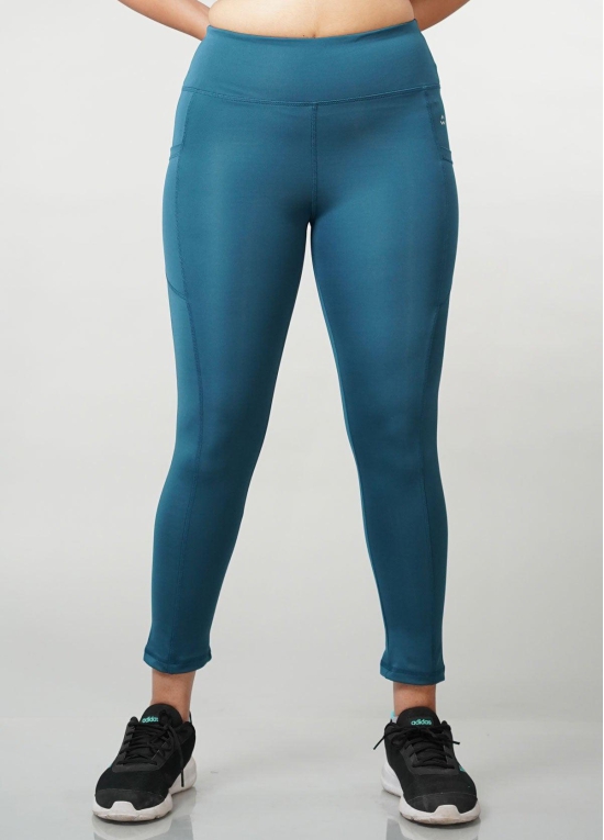 High Waist Tights / Teal-Small