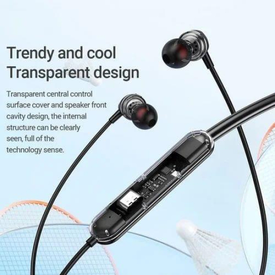 BT Transparent Stereo Battery Life 72 hrs Neckband Call Vibration Alart Bluetooth Headset (Pack of  2) Black And Purple