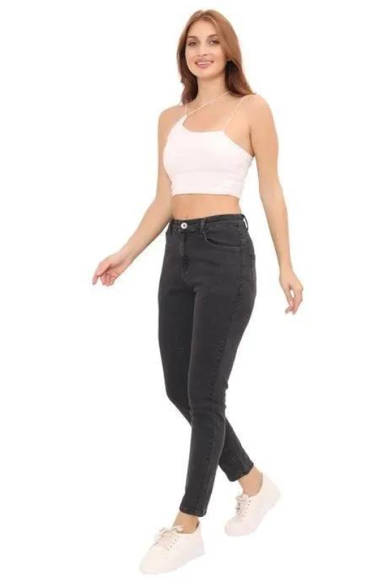 Attire Lab Womens Solid High Waist Skinny Jeans -Grey-36