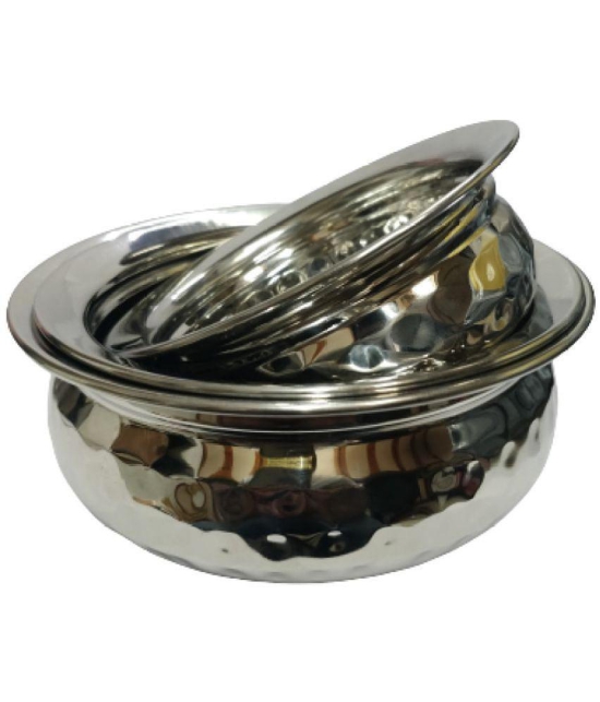 Dynore - Stainless Steel Serving Bowl 700 mL ( Set of 3 ) - Silver