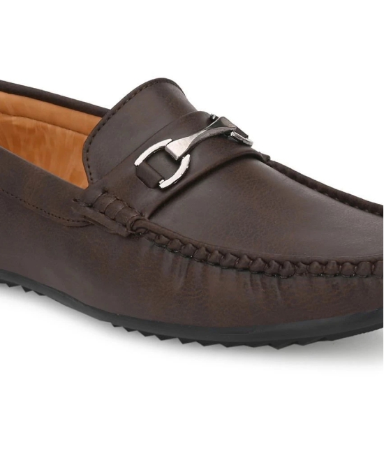 Leeport - Brown Mens Slip on loafers - 8