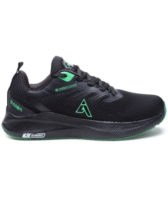 Action - Black Mens Sports Running Shoes - None