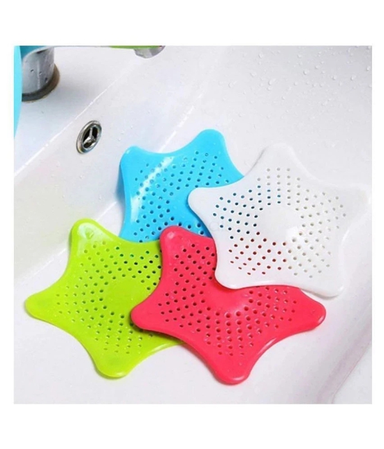 Jetudoo Star Shaped Sink Filter Drain Strainers for Basin Multi-Colour Silicone Sink Squeegee