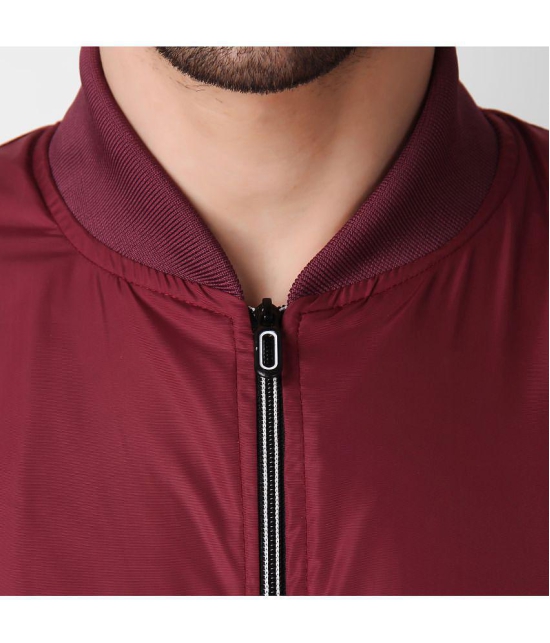 4B Nylon Mens Windcheater Jacket - Maroon ( Pack of 1 ) - None