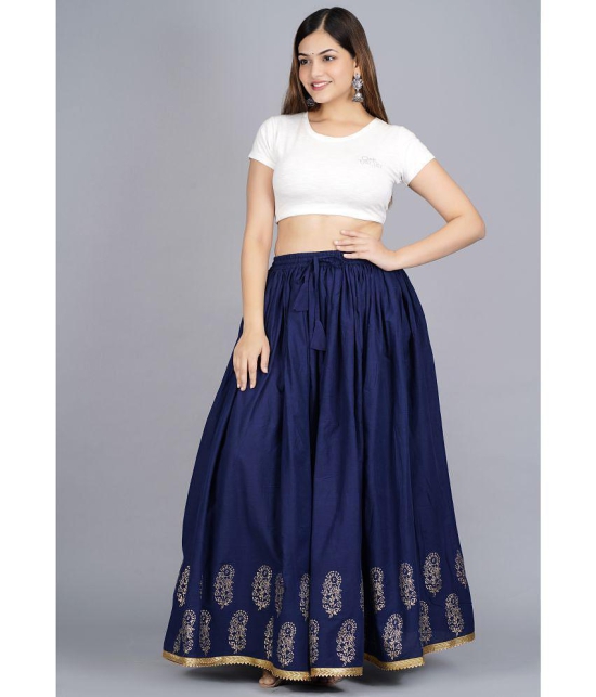 FABRR - Navy Cotton Women's Ball Gown Skirt ( Pack of 1 ) - None