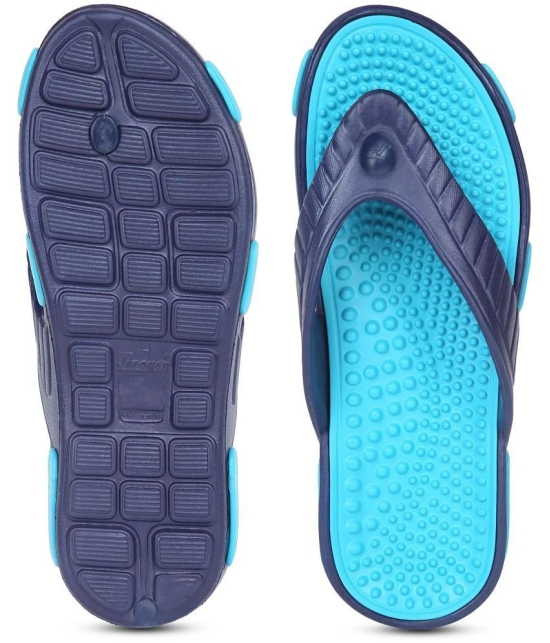 Paragon - Navy Blue Mens Massage Flip Flop - None