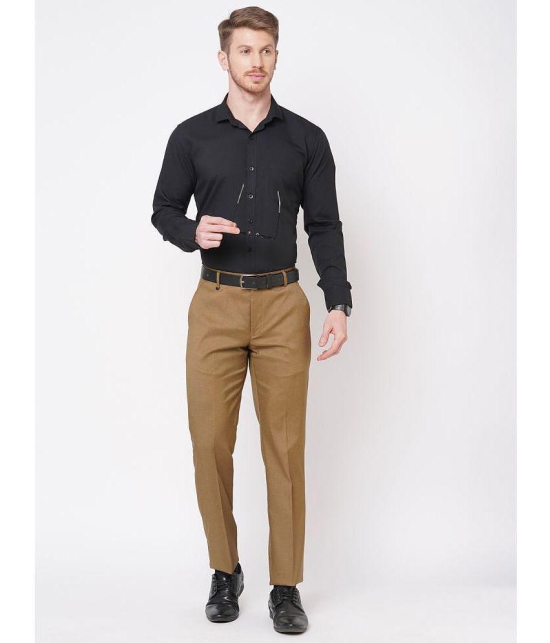 Solemio Khaki Regular Formal Trouser ( Pack of 1 ) - None