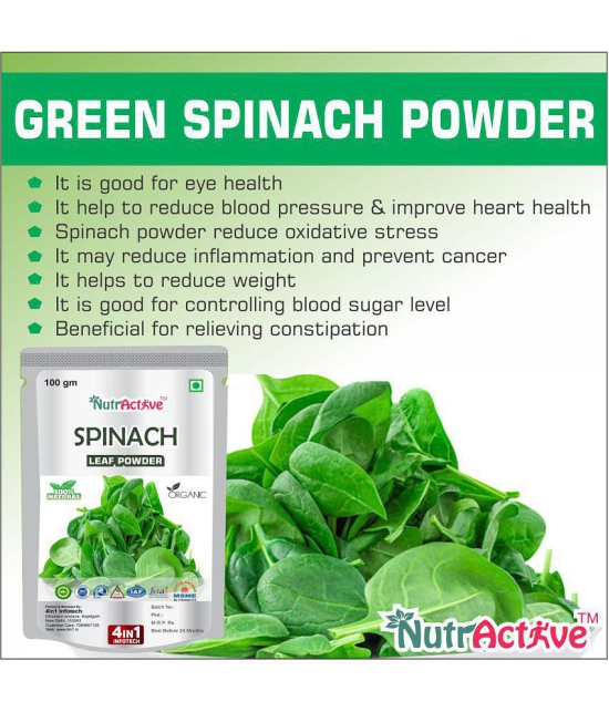 NutrActive Green Spinach Leaf Powder/ Palak Leaf Instant Soup 100 gm