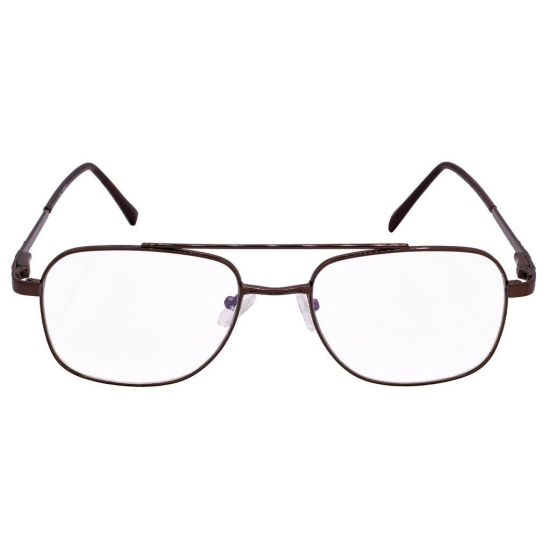 Hrinkar Trending Eyeglasses: Brown Rectangle Optical Spectacle Frame For Men & Women |HFRM-BWN-19002