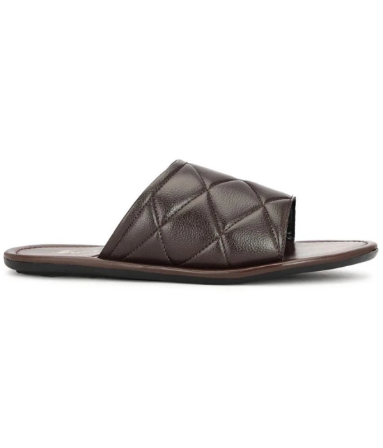 Buxton Brown Mens Slide Flip Flop - None