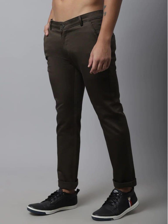 Rodamo  Men Green Slim Fit Trousers