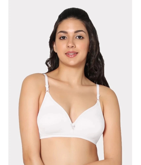 IN CARE LINGERIE White Cotton Blend Non Padded Womens Everyday Bra ( Pack of 1 ) - None