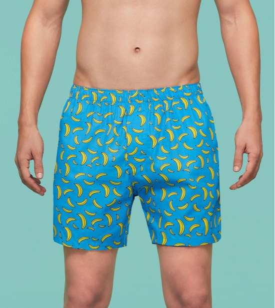 Remix Cotton Boxers Banana Blue M