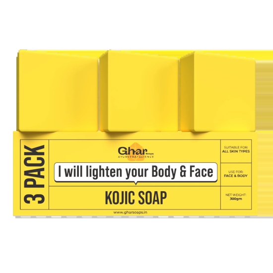 Kojic Acid 2 % Soap with Niacinamide-3 x Pack ( 3 Soap )