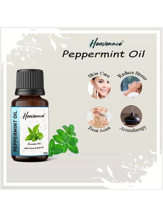 Heavennce Peppermint Aromatherapy Essential Oil Aromatic With Dropper 10 mL ( Pack of 1 )