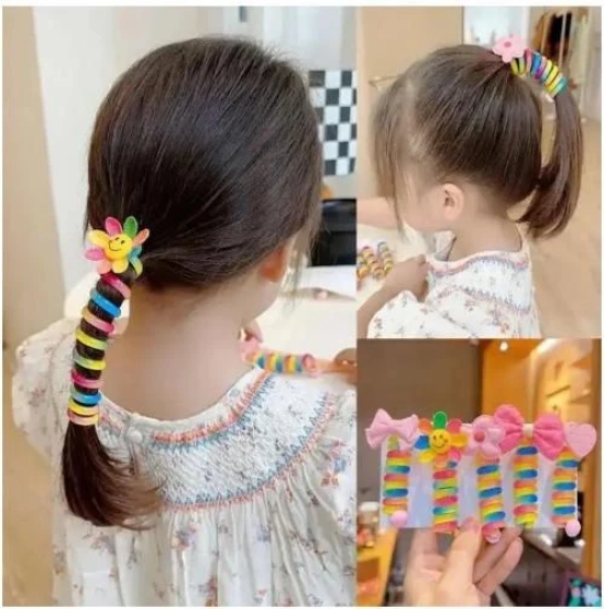 Girl Elastic Spiral Hair Bands (5pcs)