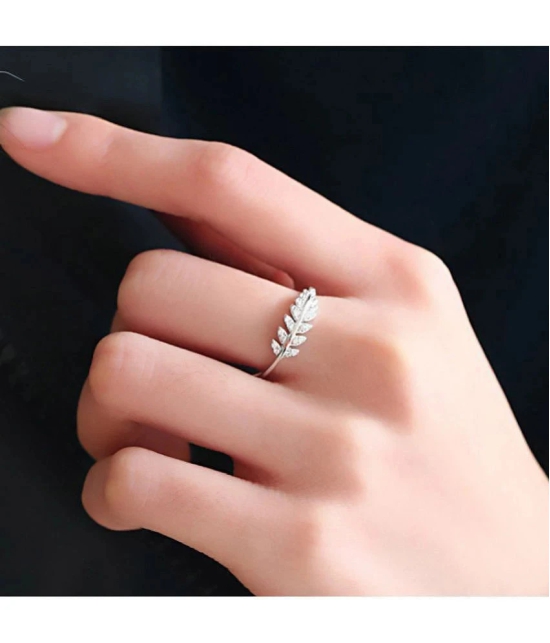 FASHION FRILL - Silver Rings ( Pack of 1 ) - None