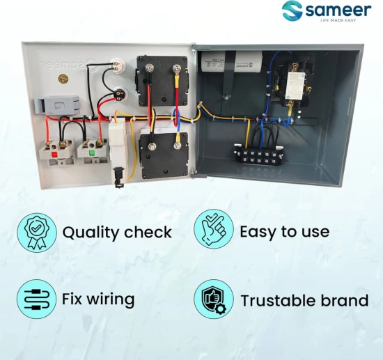 Sameer 1 HP. Single Phase Submersible Panel. Water Pump Starter