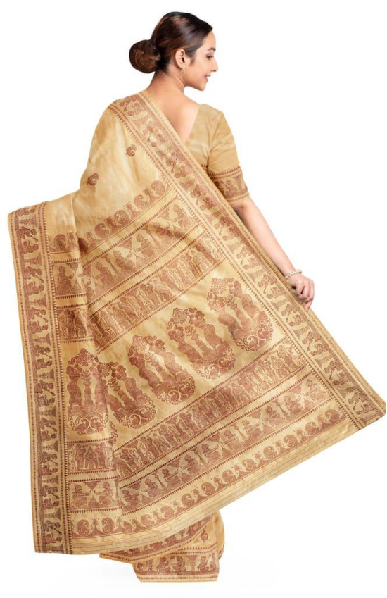 Baluchari Silk Saree Beige