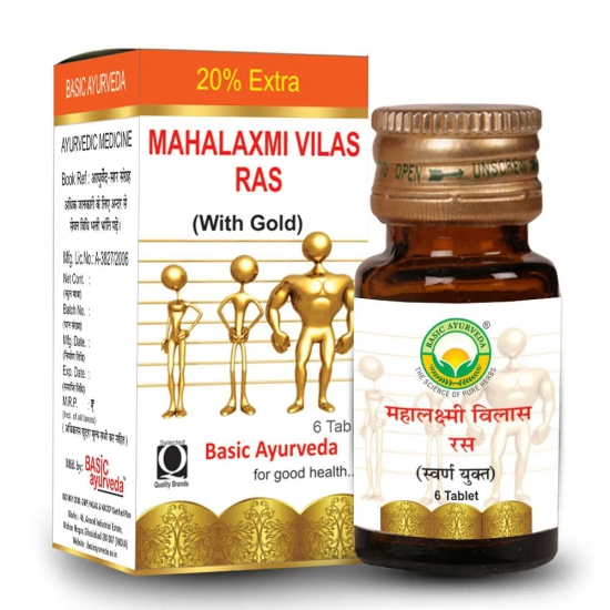 Basic Ayurveda Mahalakshmi Vilas Ras with Gold-6 Tablet