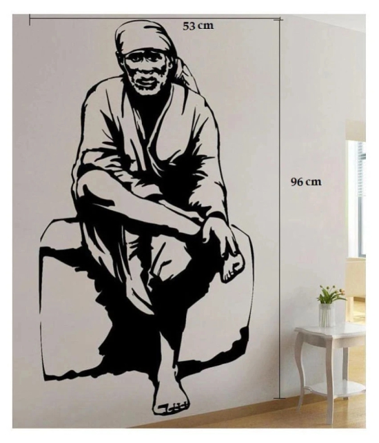 Print Mantras Sai Baba Religious & Inspirational Sticker ( 96 x 53 cms ) - L