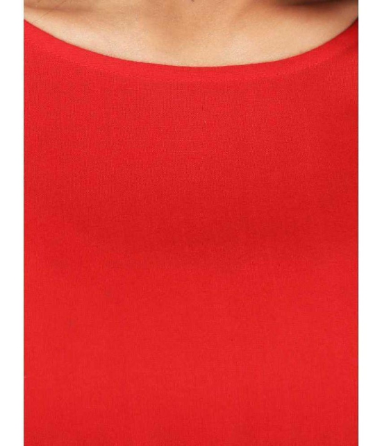 Smien - Red Rayon Womens Tunic ( Pack of 1 ) - None