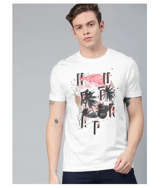 Huetrap cotton White Printed T-Shirt Single Pack - None