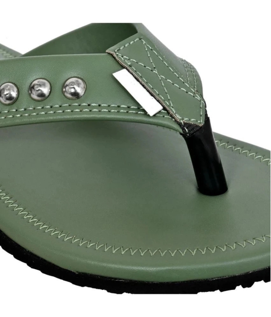 GRASS WALK Green Mens Thong Flip Flop - None