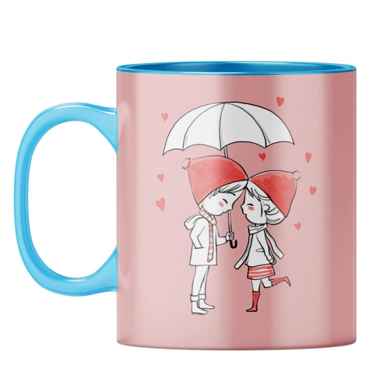 U and Me Coffee Mug-Light Blue