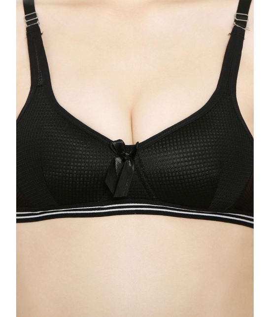 ILRASO - Black Cotton Blend Lightly Padded Women's Plunge Bra ( Pack of 1 ) - None