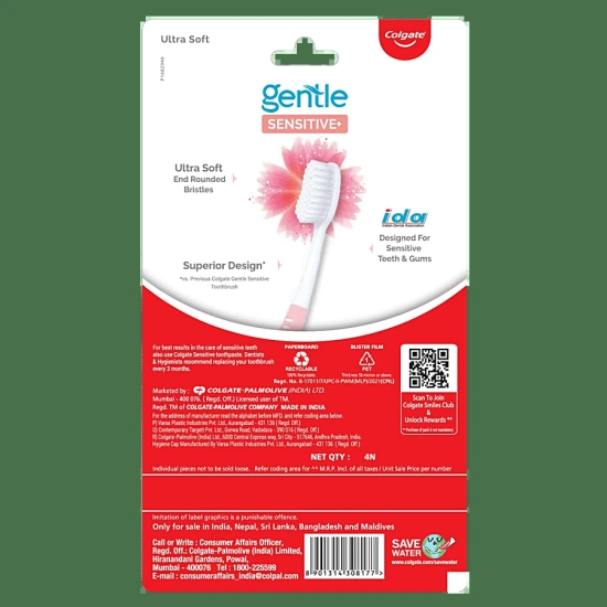 Colgate Sensitive Toothbrush, 4 Pcs