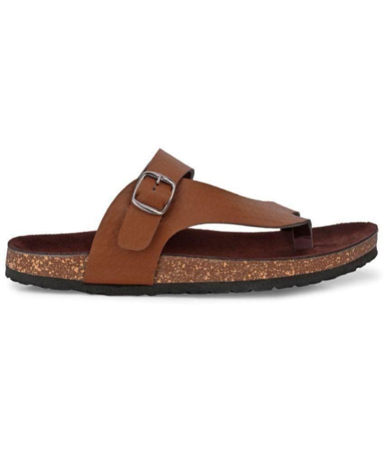 Bucik - Brown Mens Leather Slipper - None