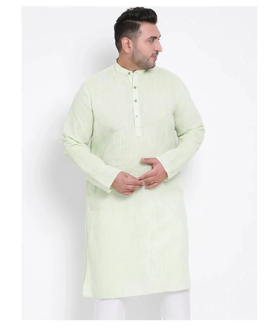 Hangup Green Linen Kurta - None