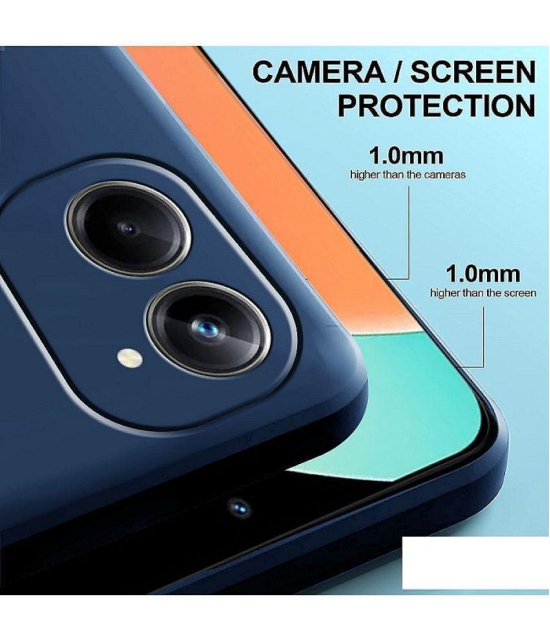 Case Vault Covers - Blue Silicon Plain Cases Compatible For Realme 10 Pro 5G ( Pack of 1 ) - Blue