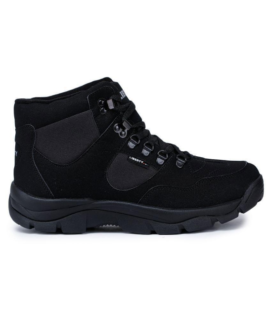 Liberty High Ankle Black Safety Shoes - 8