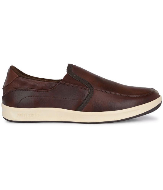 Leeport - Brown Mens Slip-on Shoes - None