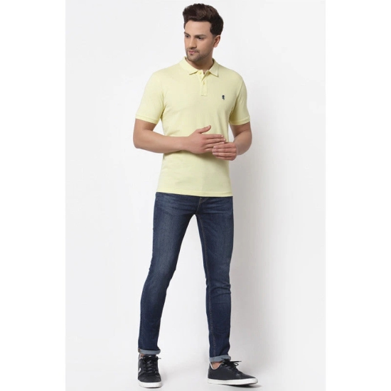 Red Tape Men's Yellow Polo Neck T-Shirt