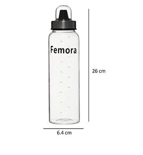 Femora Borosilicate Glass Oil Dispenser, 500Ml, Set of 2, Clear