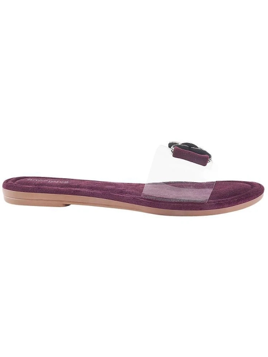 Shoetopia Maroon Womens Flats - None