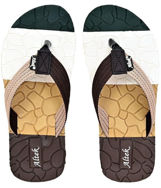 Altek - Brown Mens Thong Flip Flop - None