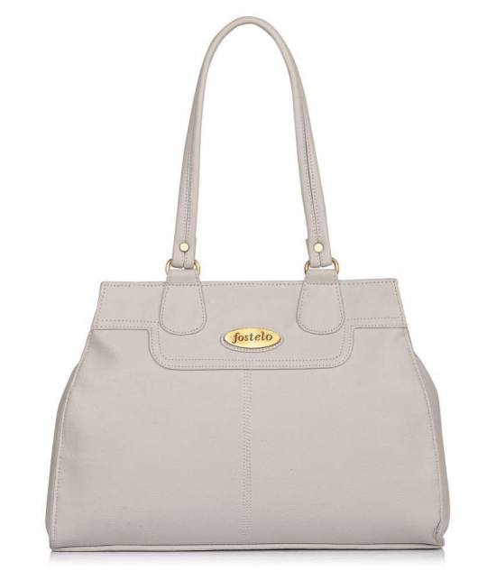 Fostelo - Grey PU Shoulder Bag - Gray