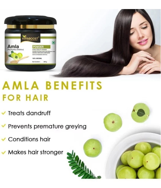 KAYABOOST Amla Powder for Drink, Eating, Hair Growth & Hair Strong (200 g)