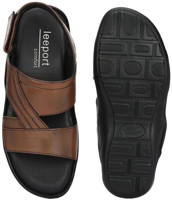 Leeport - Tan Mens Sandals - None