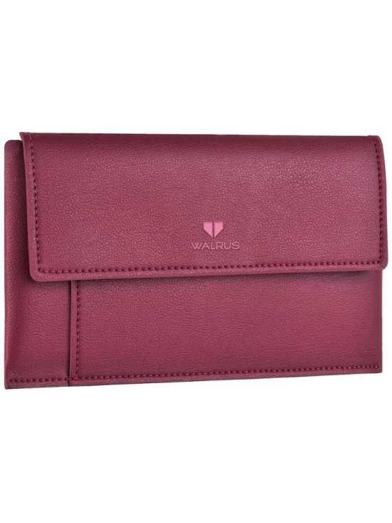 Walrus Maroon Faux Leather Purse - Maroon