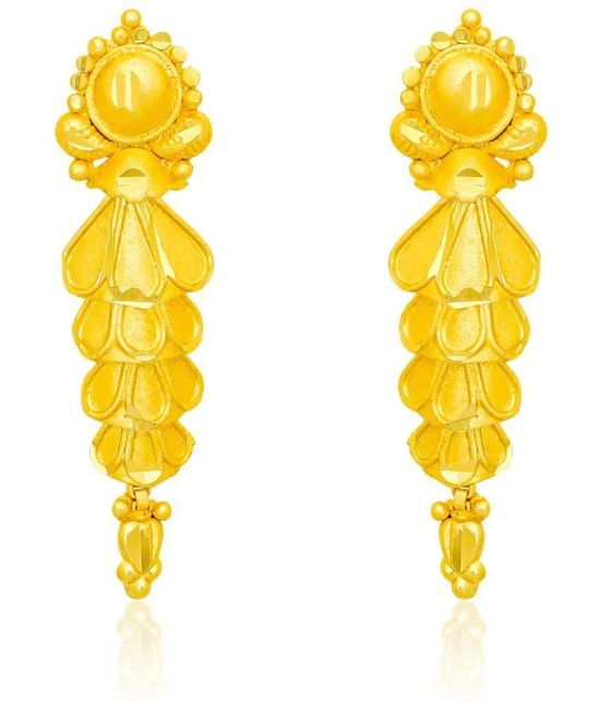 LUV FASHION Golden Drop Earrings ( Pack of 1 ) - Golden