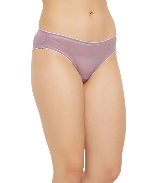 Clovia Purple Lace Solid Womens Thongs ( Pack of 1 ) - None