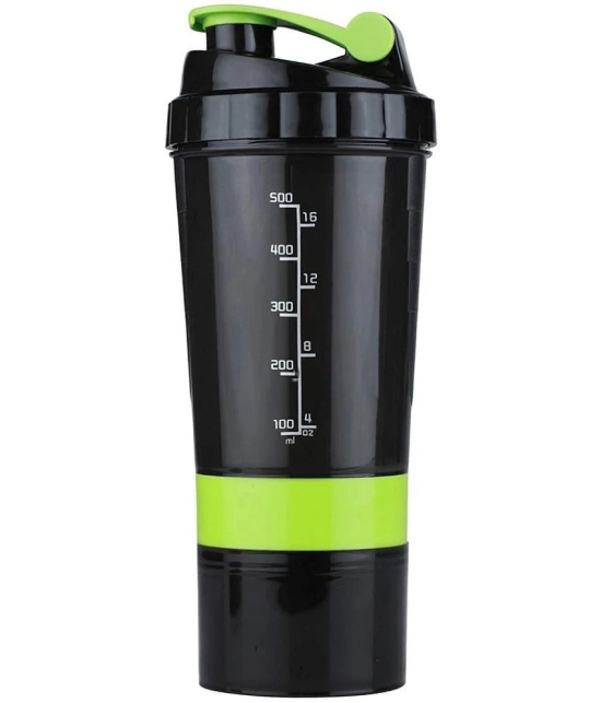 Plastic Green 500 mL Shaker ( Pack of 1 ) - Green